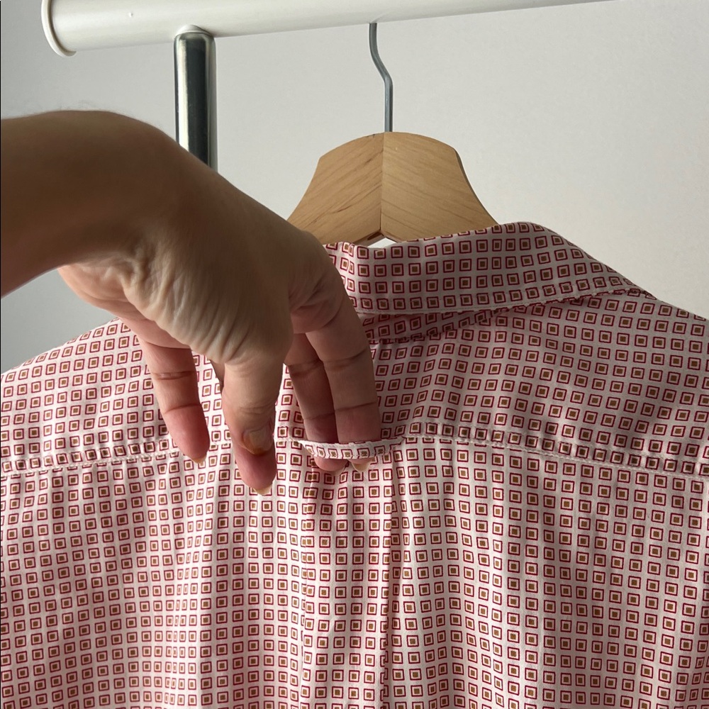 Vintage Gucci Pink Red Brown printed Checkered Casual Shirt 42 aprox S M - Picture 4 of 8